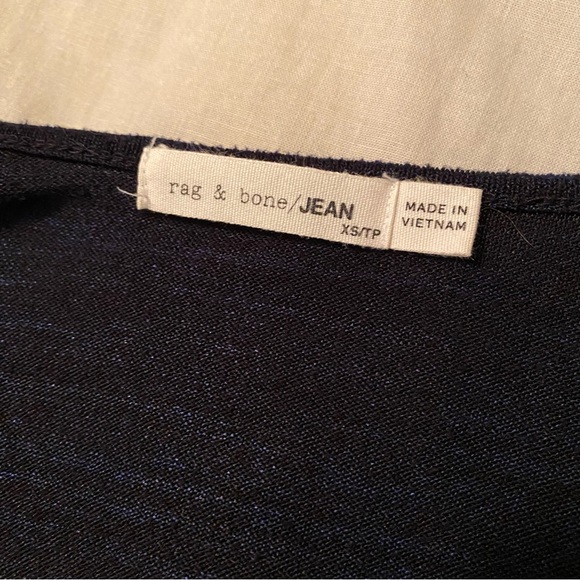 Rag & Bone Jean Ruched Navy Dress - Picture 7 of 10